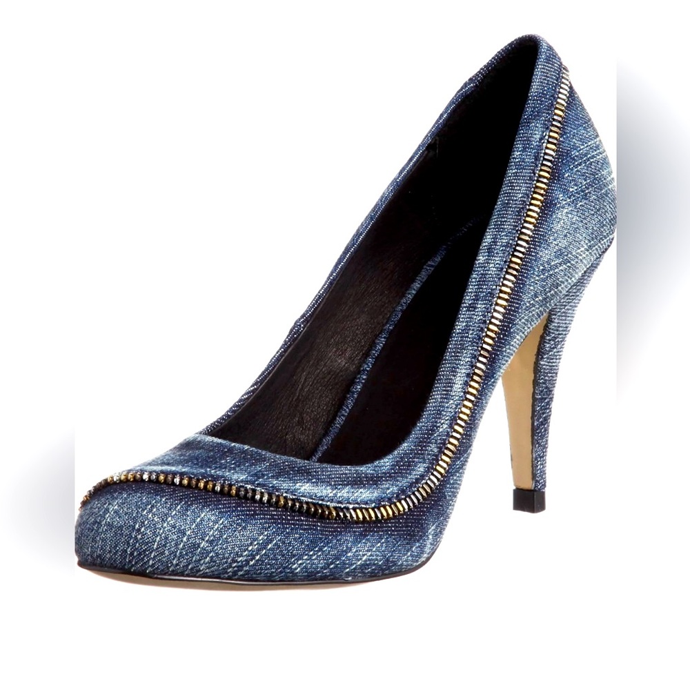 Diesel Adieu Denim zipper pump. US 10, EUR 41, new, never worn